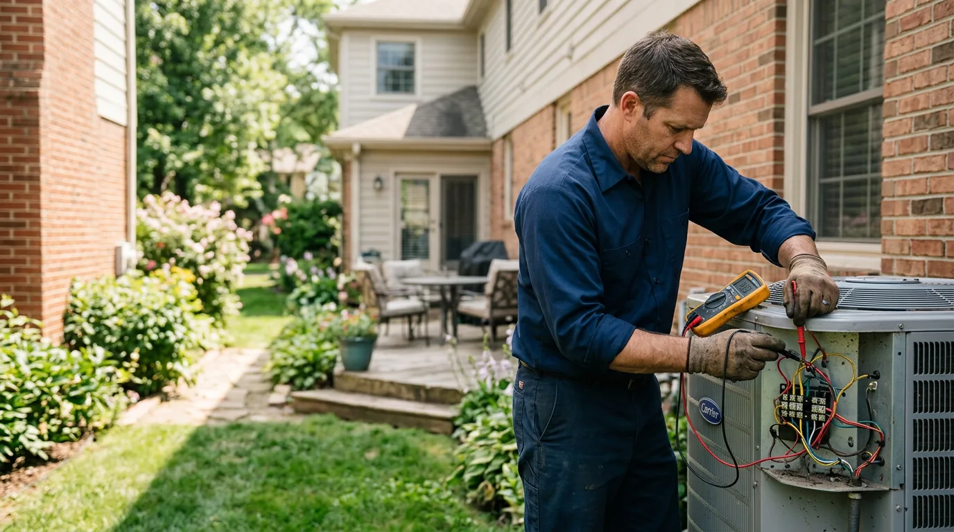 HVAC technician working near Central City, KY